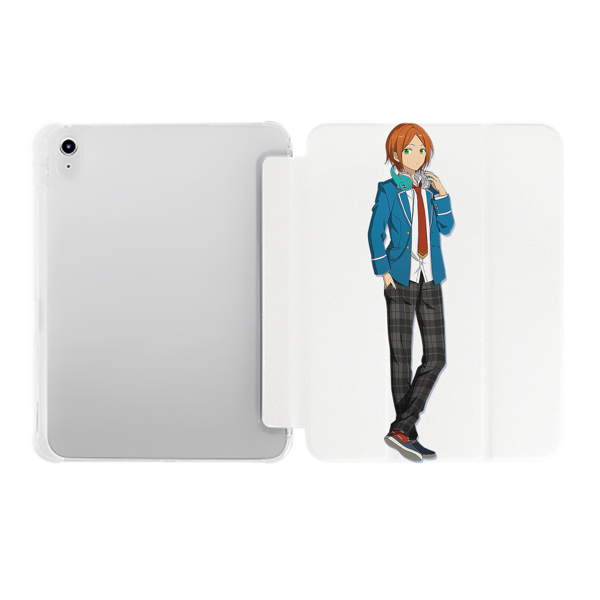 （画像用） あんさんぶるスターズ! Ensemble Stars IPad ケース ペン収納付き 三つ折りスタンド PUレザー×シリコン 対応機種9.5/10.5/10.9インチ